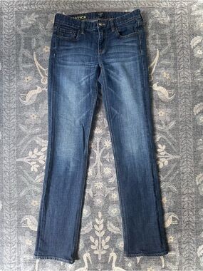 J. Crew 26R Matchstick Dark Wash Stretch Jeans Slim Straight Leg Sz 26